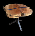 Honey Locust Blue River Table with Glass Top – 38" Round