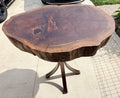 Walnut Cookie Table on Bronze Powder Coated Steel Legs